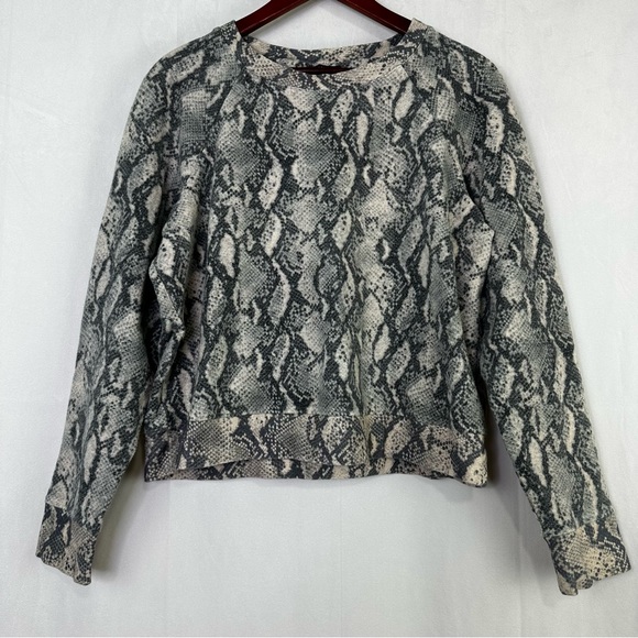 Paige Snake Print Sweater Cropped Python Daytona Roccia Large Top Women's Knit - Picture 6 of 6